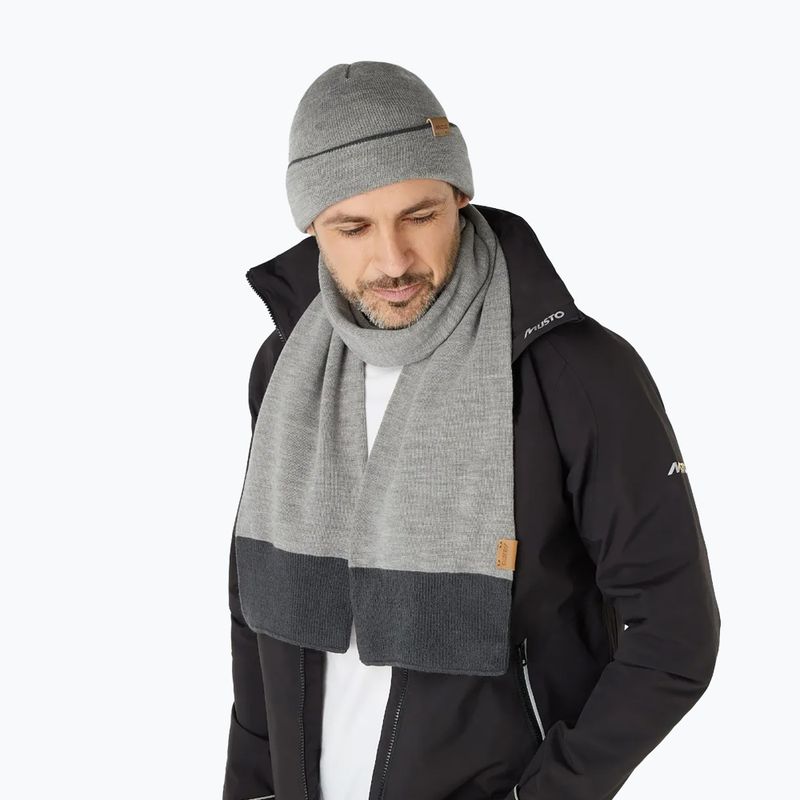 Mütze Cap + Schal Set Musto Tipped Beanie & Scarf Gift Set grey/ melange 4