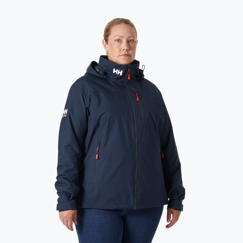 Damen Segeljacke Helly Hansen Crew Hooded Midlayer Plus 2.0 navy