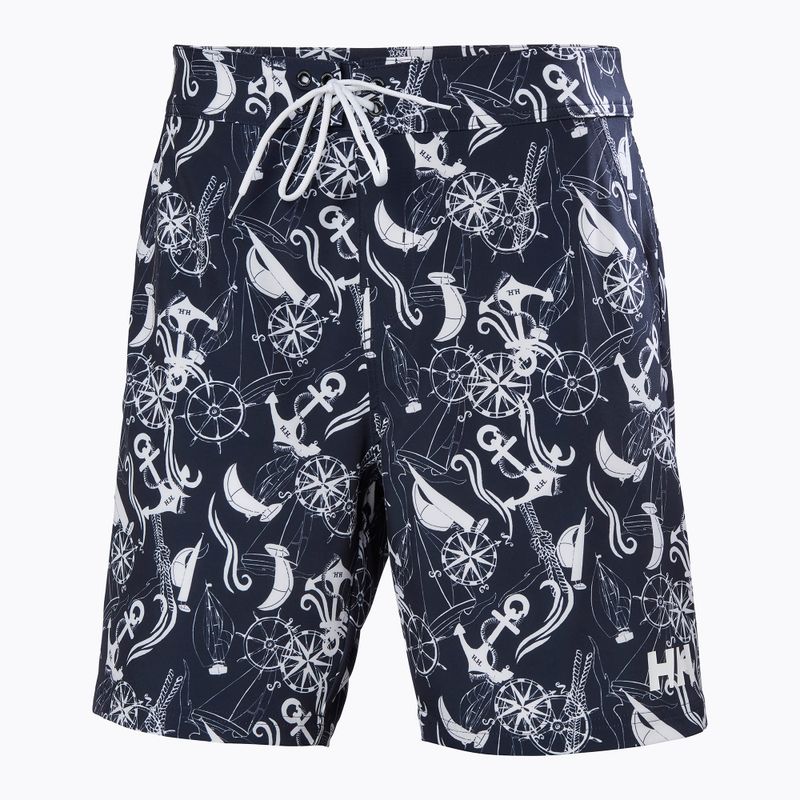 Badeshorts Herren Helly Hansen Newport Boardshorts 8" navy nautical aop 5