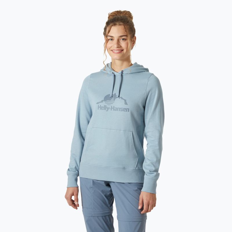 Frauen Helly Hansen Nord Grafik Pullover Hoodie windig blau