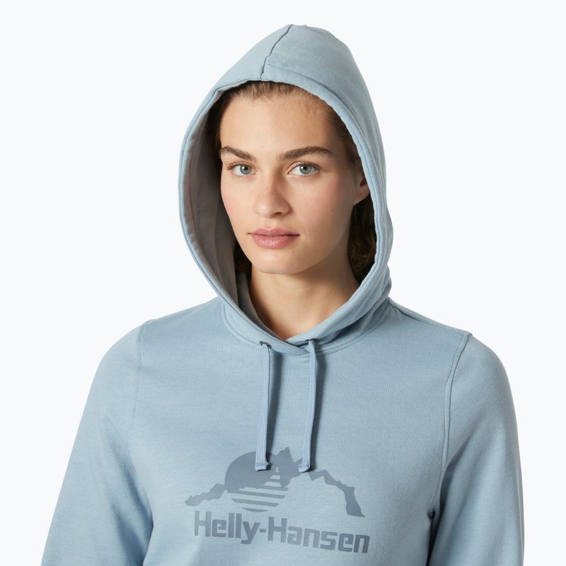 Frauen Helly Hansen Nord Grafik Pullover Hoodie windig blau 3