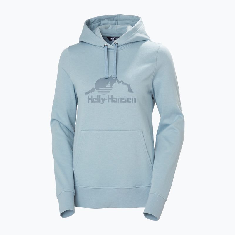 Frauen Helly Hansen Nord Grafik Pullover Hoodie windig blau 5