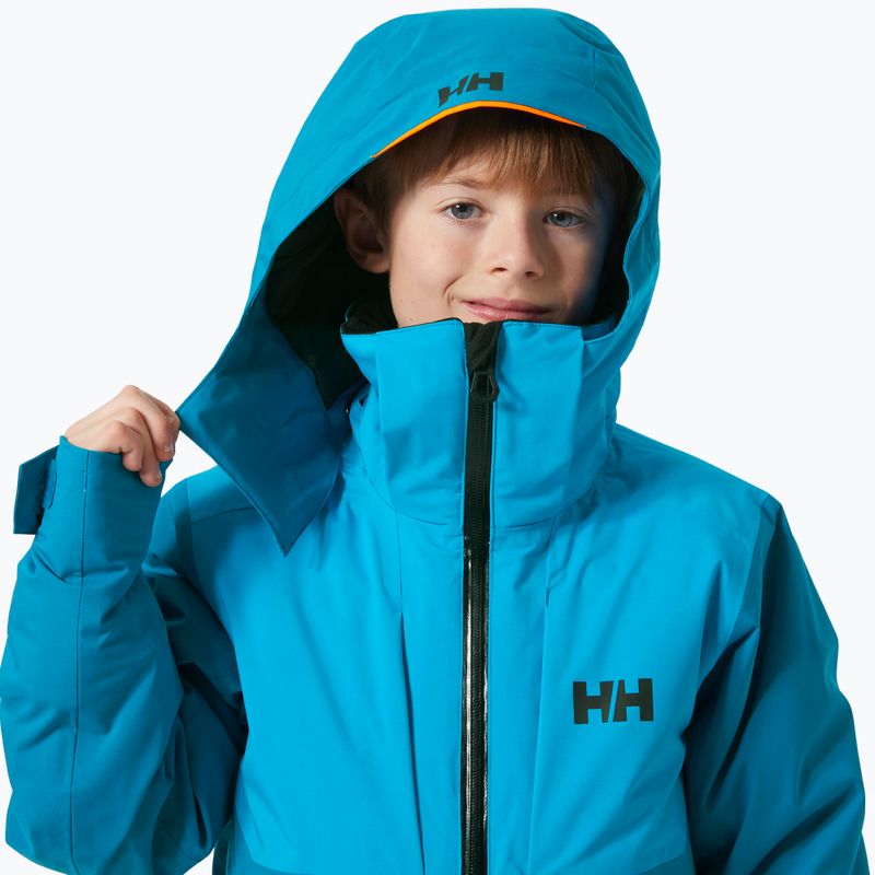 Helly Hansen Alpha azurblaue Skijacke für Kinder 3