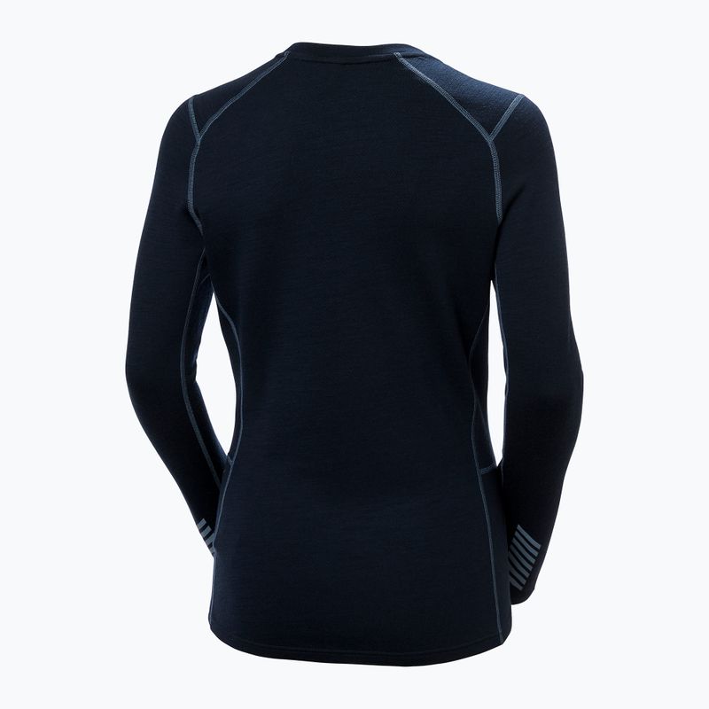 Helly Hansen Lifa Merino Midweight Graphic Crew navy nordic rose aop Frauen thermische Longsleeve 6