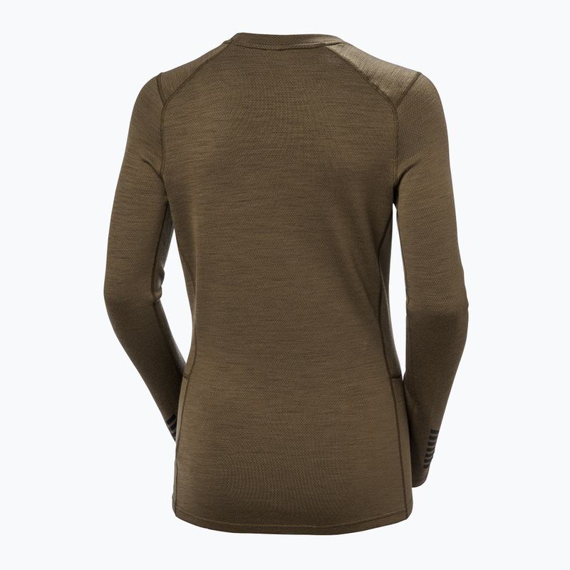 Damen Thermoaktivshirt Helly Hansen Lifa Merino Midweight Graphic Crew sepia houndstooth aop 6