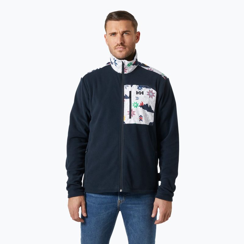 Herren Helly Hansen Daybreaker Block Sweatshirt navy cortina aop