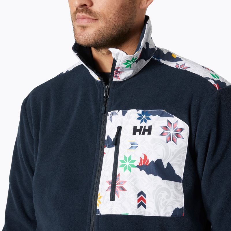 Herren Helly Hansen Daybreaker Block Sweatshirt navy cortina aop 3