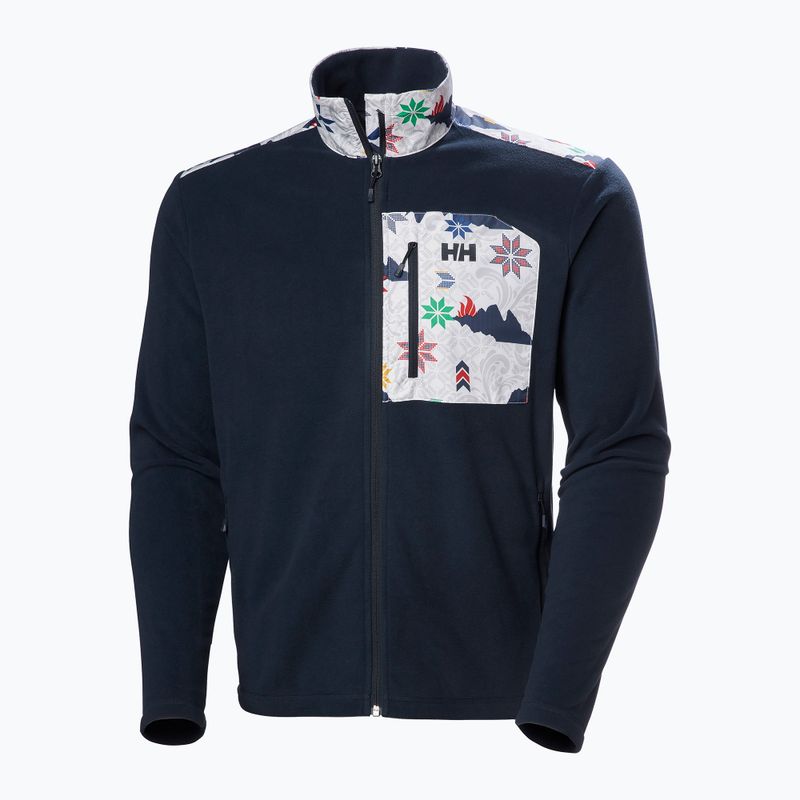 Herren Helly Hansen Daybreaker Block Sweatshirt navy cortina aop 5