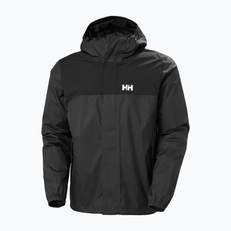 Herren Helly Hansen Vancouver Fleece gefütterte Regenjacke Ebenholz 6