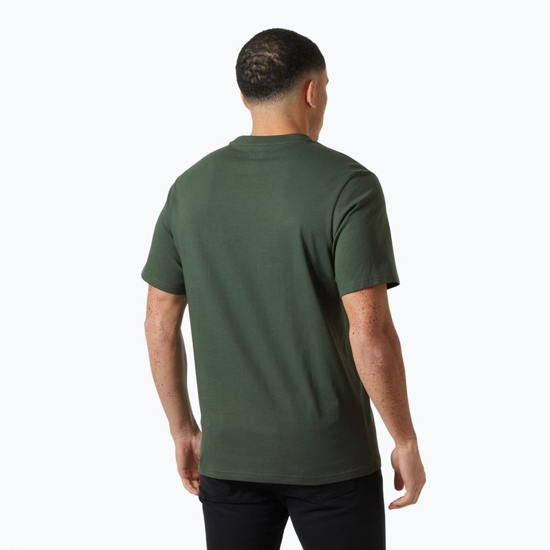 Herren Helly Hansen Box T 2.0 Dschungel grünes T-shirt 2