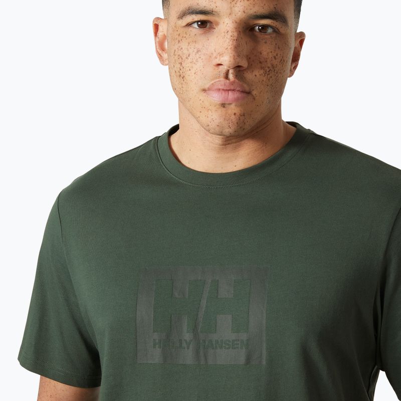 Herren Helly Hansen Box T 2.0 Dschungel grünes T-shirt 3