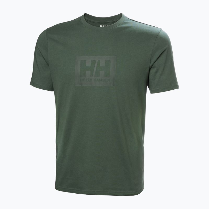 Herren Helly Hansen Box T 2.0 Dschungel grünes T-shirt 4