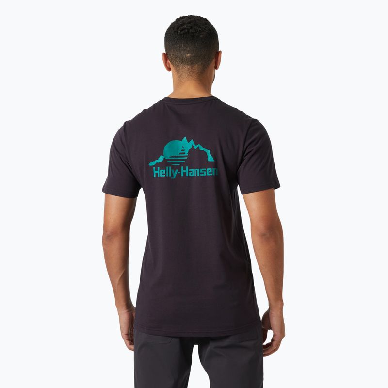 Men's Helly Hansen Nord Graphic schwarzes Trauben-T-Shirt 2