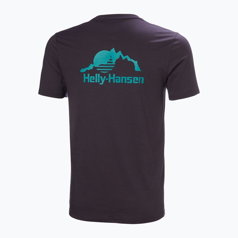 Men's Helly Hansen Nord Graphic schwarzes Trauben-T-Shirt 5