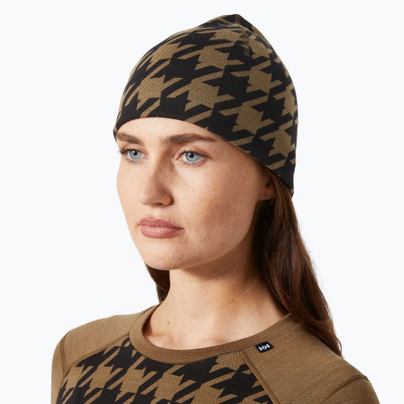 Helly Hansen Lifa Merino Wintermütze sepia houndstooth aop 2
