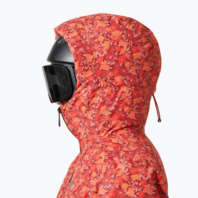 Damen-Skijacke Helly Hansen Valdisere 3.0 red floral aop 3