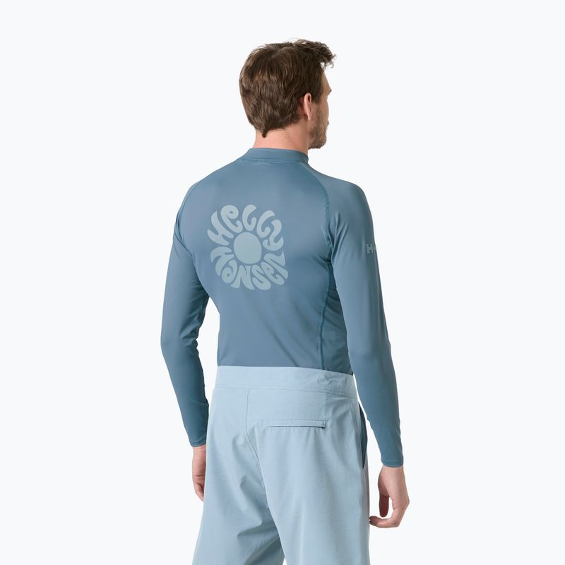 Herren-Bade-Longsleeve Helly Hansen Waterwear Rashguard washed navy 2