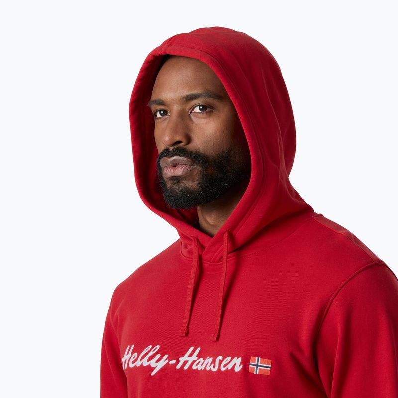 Herren Sweatshirt Helly Hansen Core Graphic Hoodie red 3