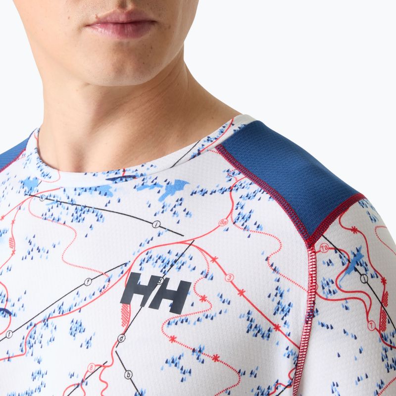 Herren Funktionsshirt langärmlig Helly Hansen Lifa Active white slope map aop 3