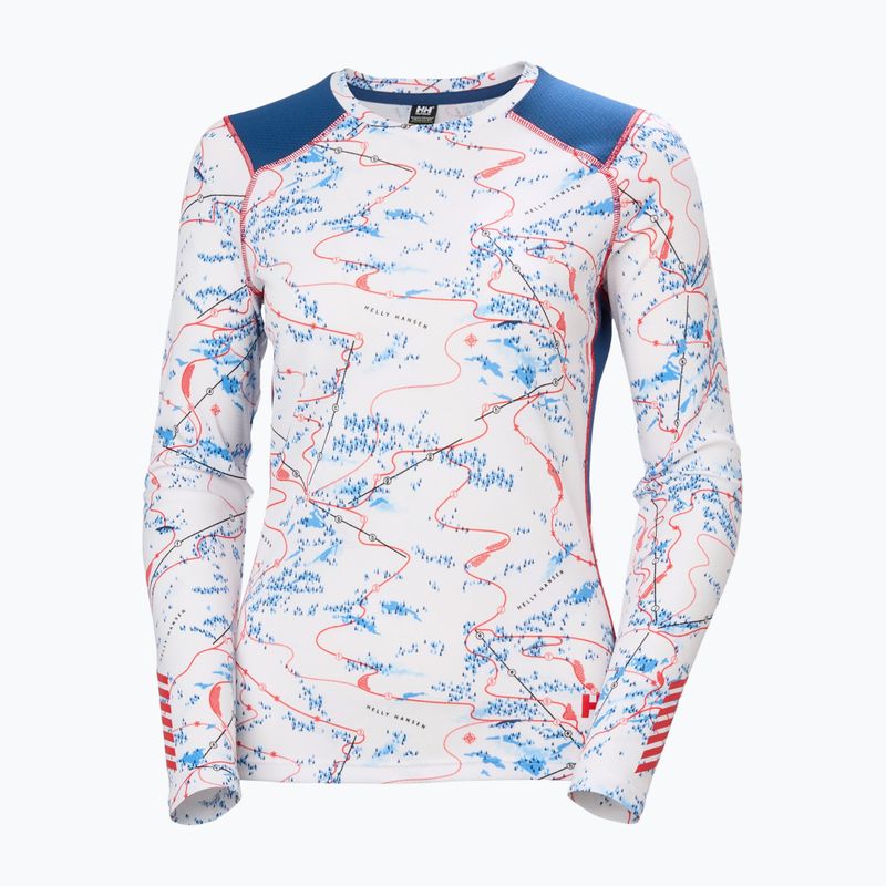 Damen-Funktionssweatshirt Helly Hansen Lifa Active white slope map aop 5