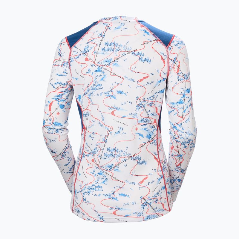 Damen-Funktionssweatshirt Helly Hansen Lifa Active white slope map aop 6