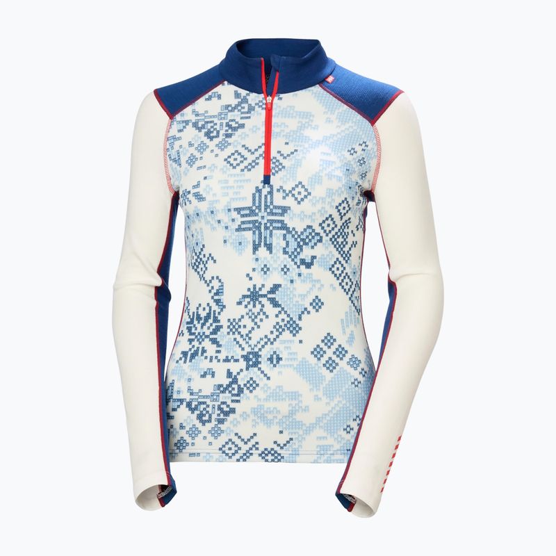 Damen-Funktionssweatshirt Helly Hansen Lifa Merino Midweight Gra 1/2 Zip bright blue new nordic aop 5