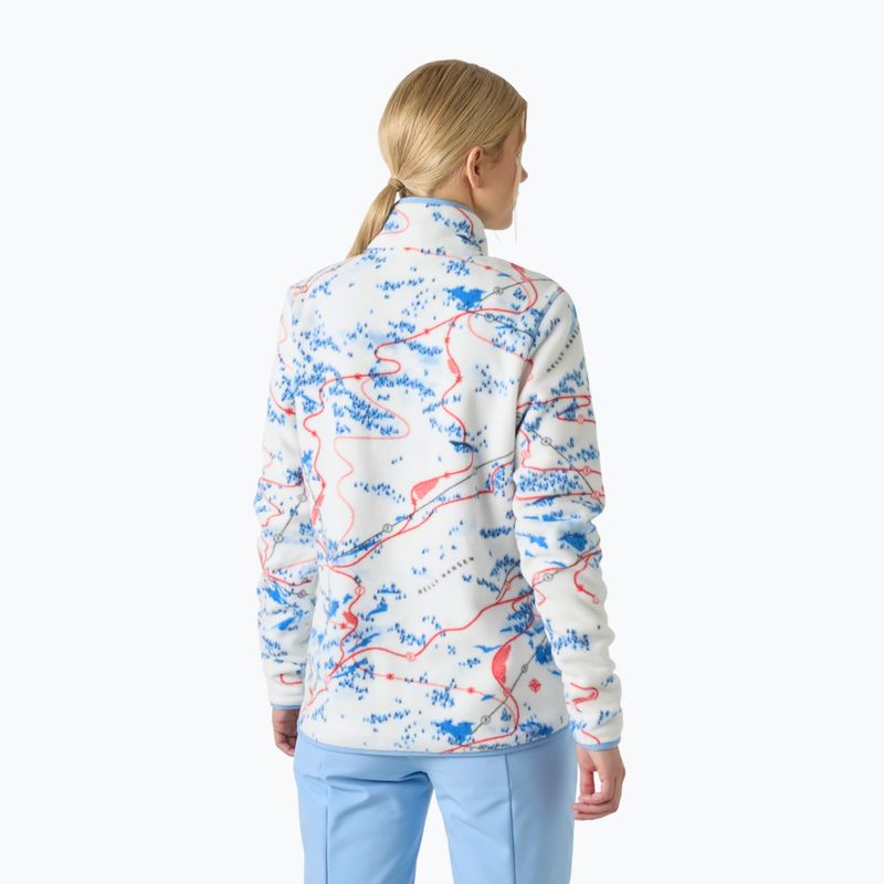 Fleecejacke für Damen Helly Hansen Maridalen Printed Fleece white slope map aop 2