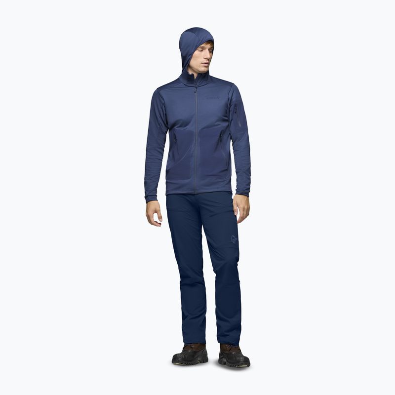 Herren-Trekkingsweatshirt NORRONA Falketind Warm2 Stretch Hood indigo night 2