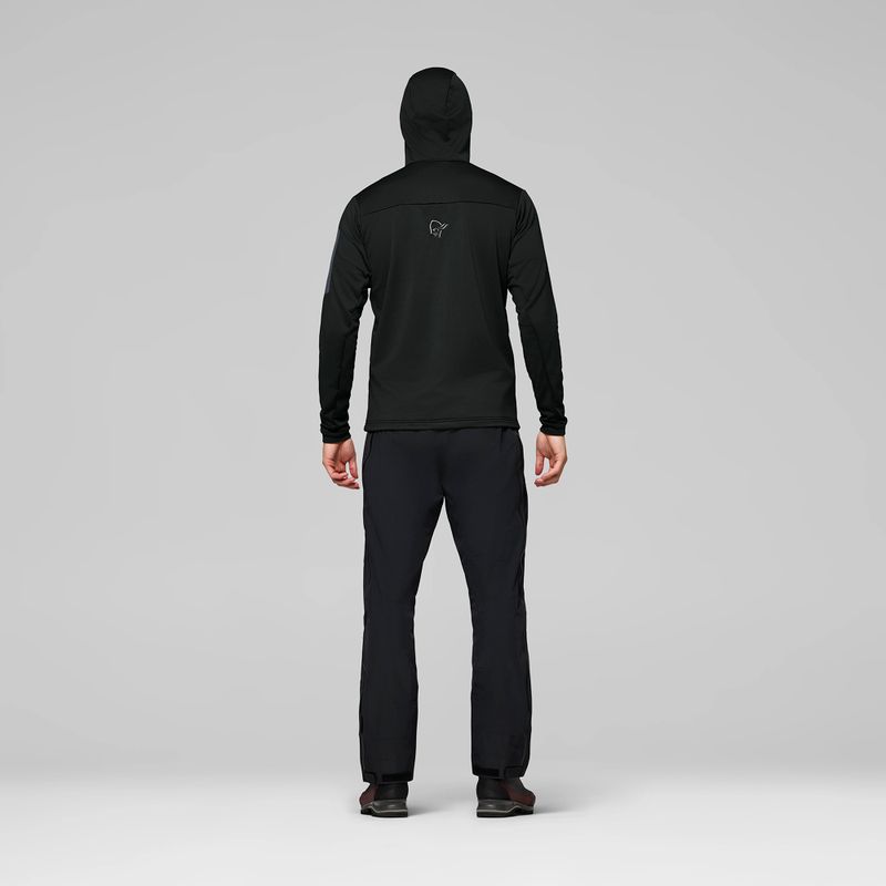 Herren-Trekkingsweatshirt NORRONA Falketind Warm2 Stretch Hood caviar black 3