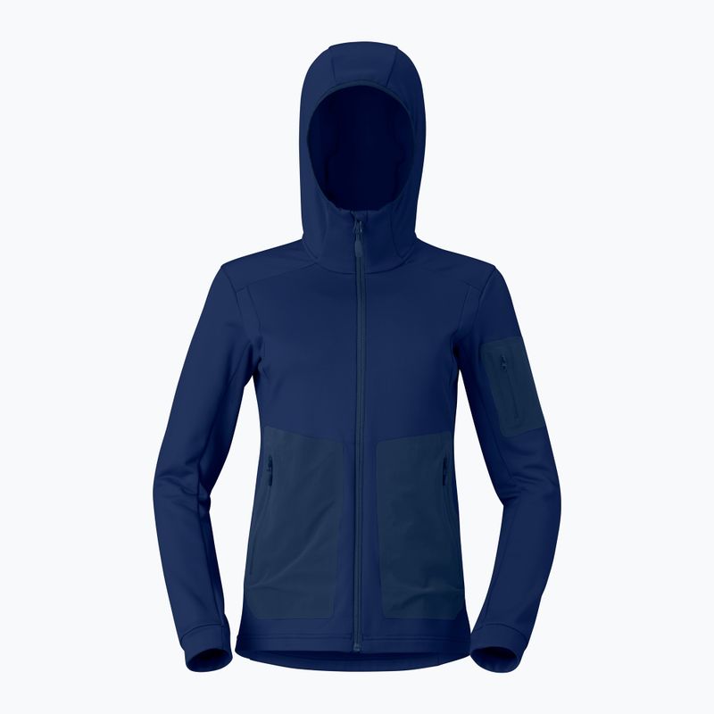 Damen-Trekkingsweatshirt NORRONA Falketind Warm2 Stretch Hood indigo night 5