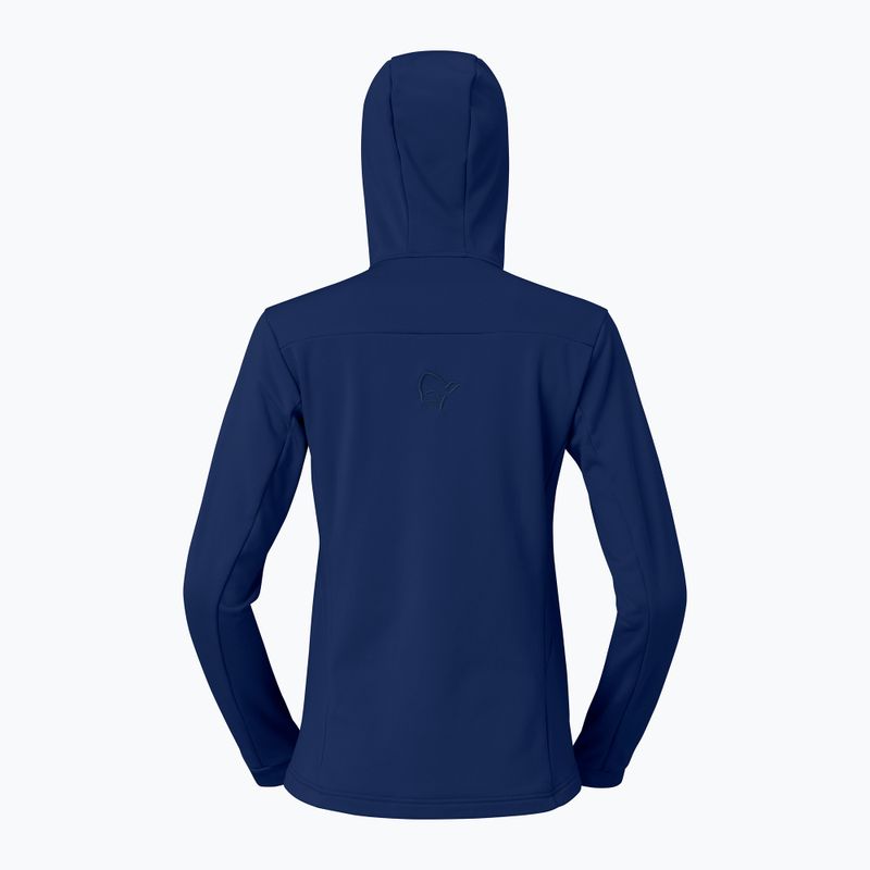 Damen-Trekkingsweatshirt NORRONA Falketind Warm2 Stretch Hood indigo night 6