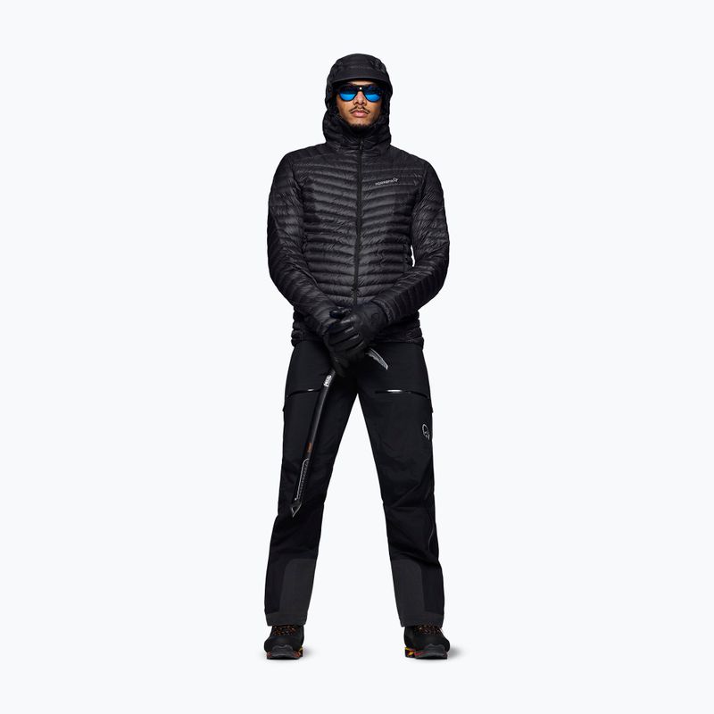 Herren-Daunenjacke Norrona Trollveggen Down800 Super Light Hood Caviar Black 2