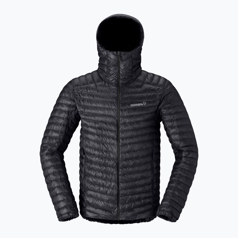 Herren-Daunenjacke Norrona Trollveggen Down800 Super Light Hood Caviar Black 5