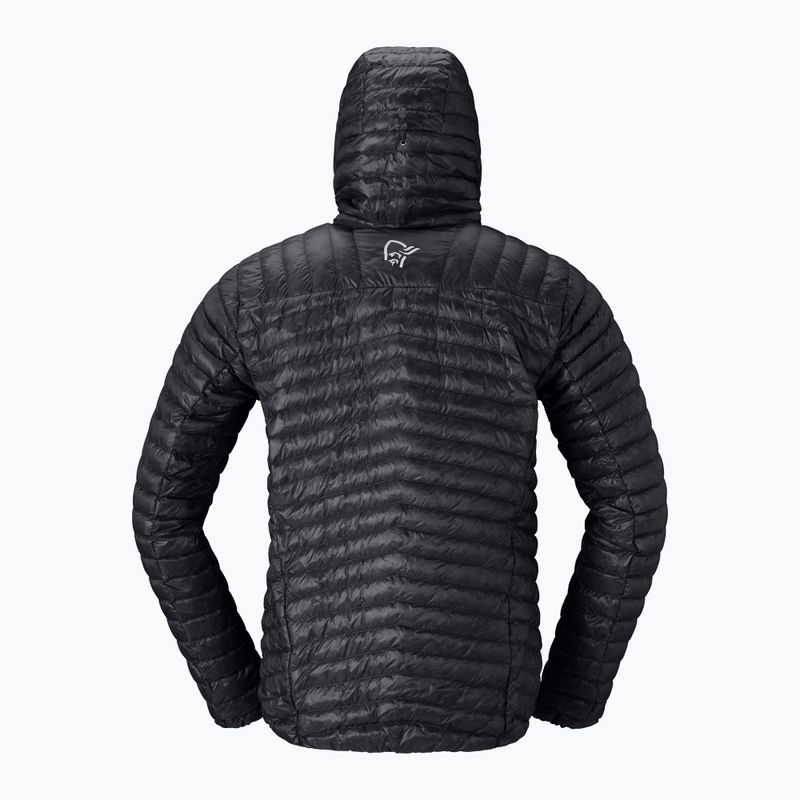 Herren-Daunenjacke Norrona Trollveggen Down800 Super Light Hood Caviar Black 6