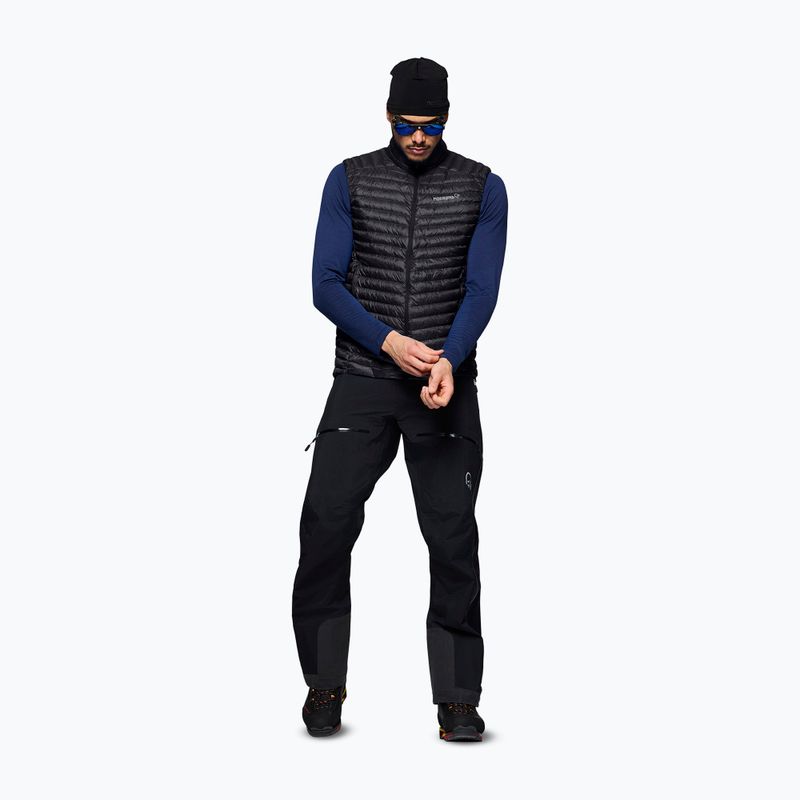 Weste NORRONA Trollveggen Down800 Super Light caviar black 2