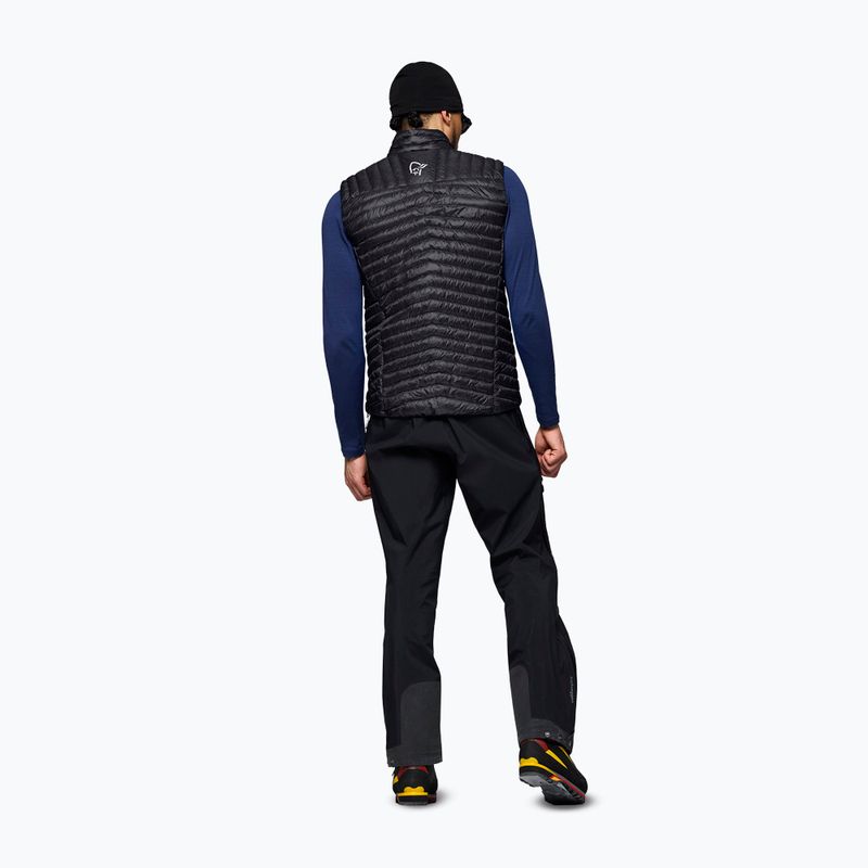 Weste NORRONA Trollveggen Down800 Super Light caviar black 3