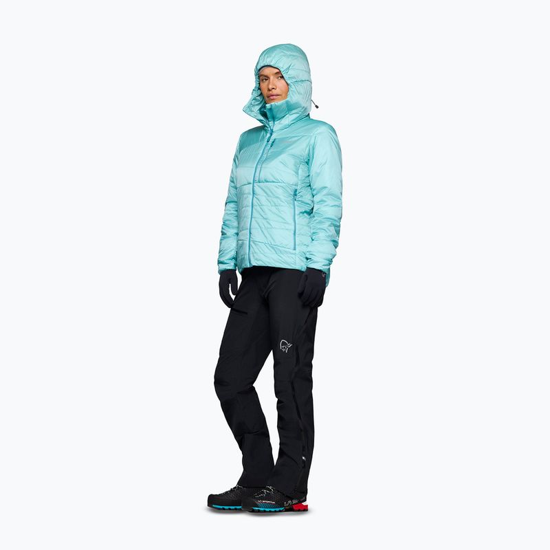 Gefütterte Damenjacke NORRONA Faketind Thermo40 Zip Hoodie aqua haze 4