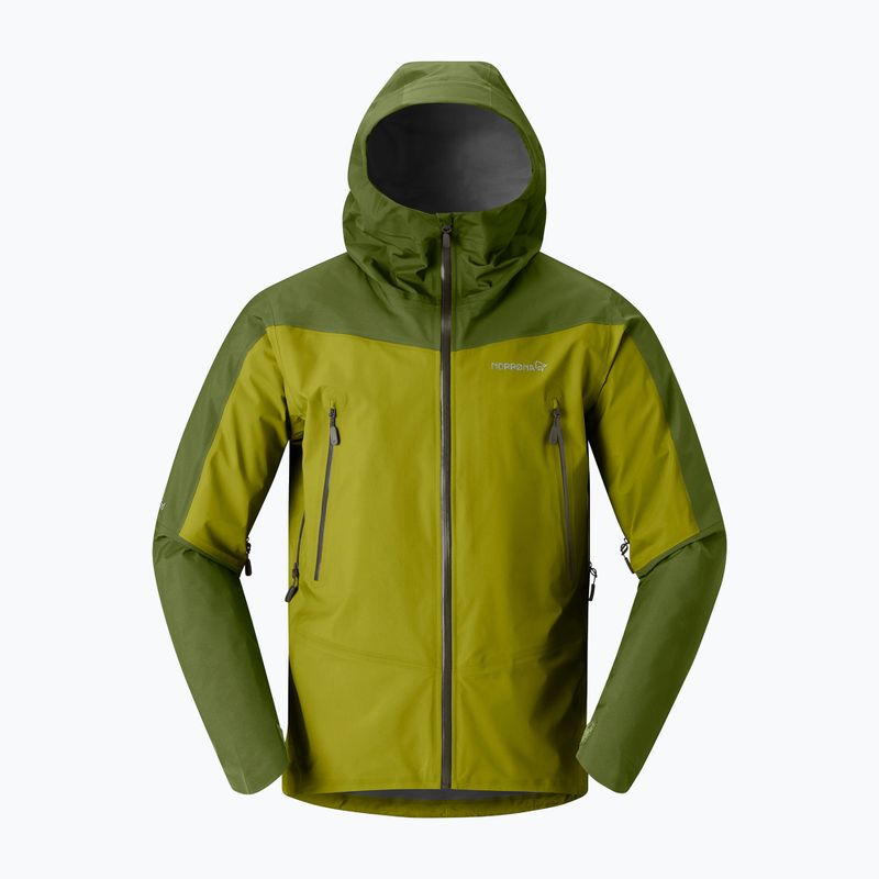 Herren-Regenjacke NORRONA Falketind Gore-Tex golden lime/pesto 4