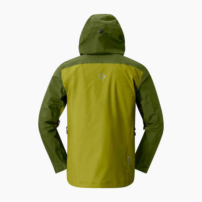 Herren-Regenjacke NORRONA Falketind Gore-Tex golden lime/pesto 5