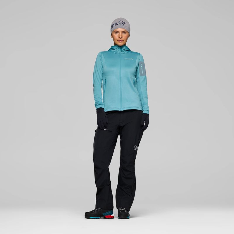 Damen-Trekkingsweatshirt NORRONA Falketind Warm2 Stretch Hood brittany blue 2