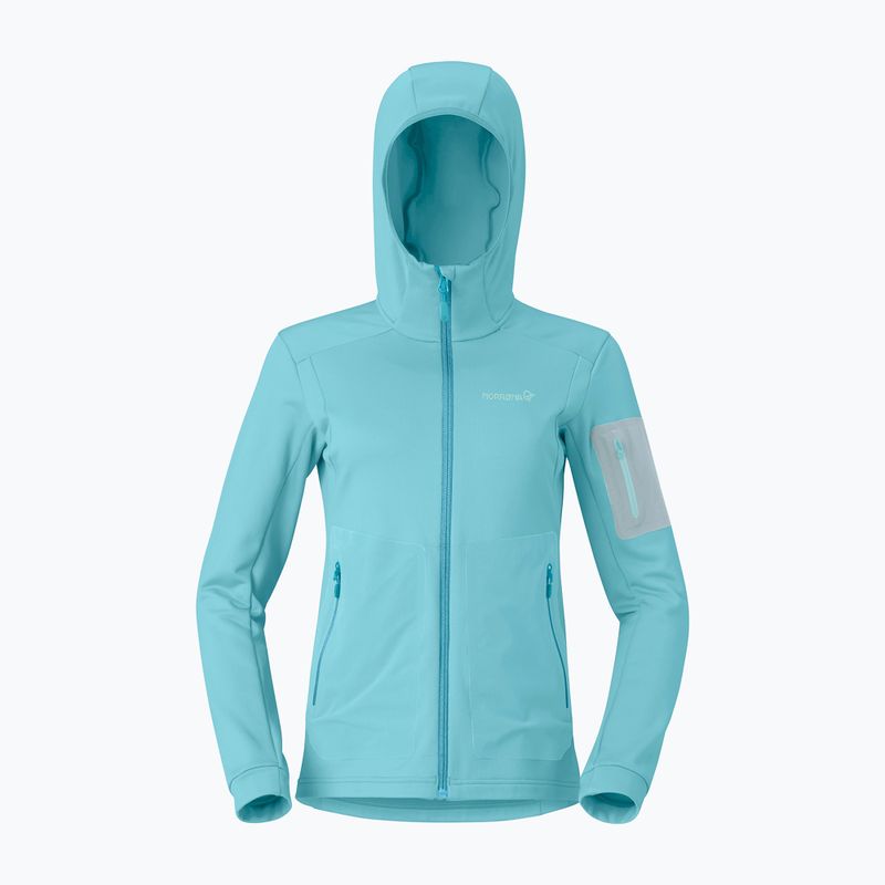 Damen-Trekkingsweatshirt NORRONA Falketind Warm2 Stretch Hood brittany blue 5