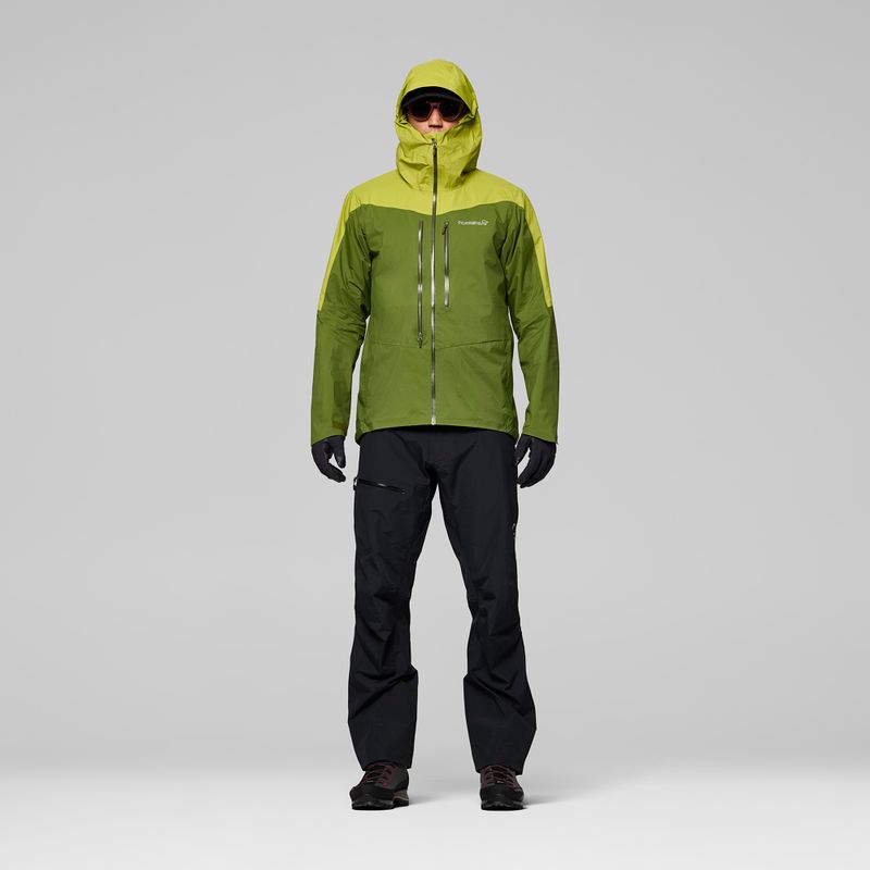 Herren-Regenjacke NORRONA Falketind Dri1 pesto/golden lime 2