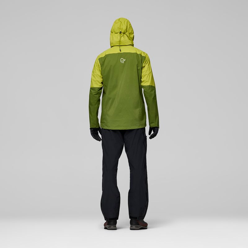 Herren-Regenjacke NORRONA Falketind Dri1 pesto/golden lime 3