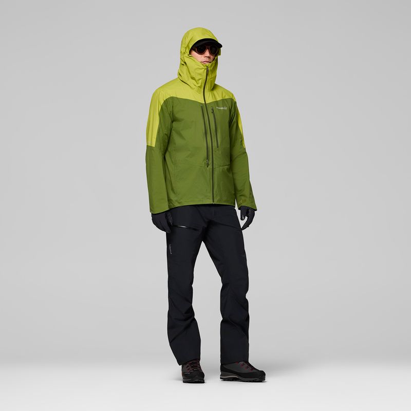 Herren-Regenjacke NORRONA Falketind Dri1 pesto/golden lime 4