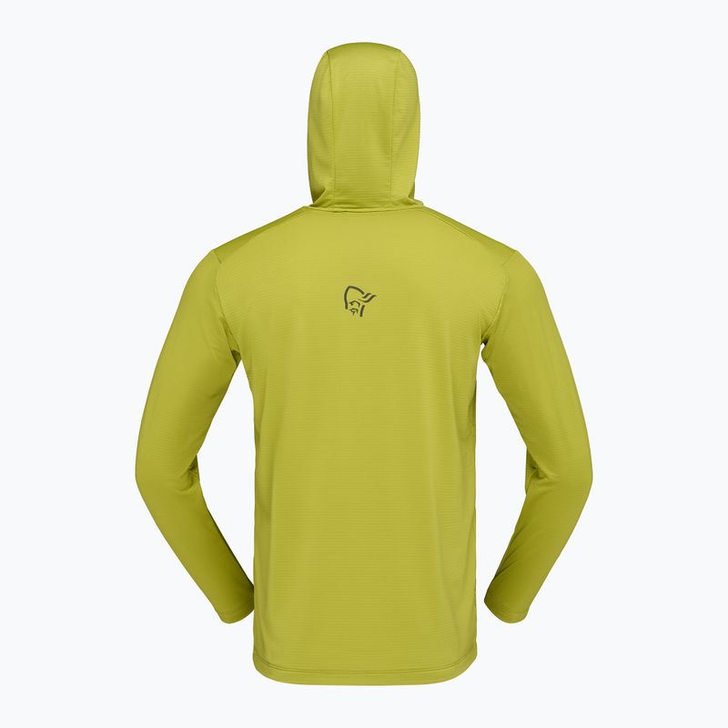 Herren-Trekkingsweatshirt NORRONA Falketind Warm1 Hood golden lime/olive night 7