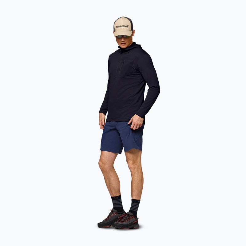 Herren-Trekkingsweatshirt NORRONA Falketind Warm1 Hood caviar black 2