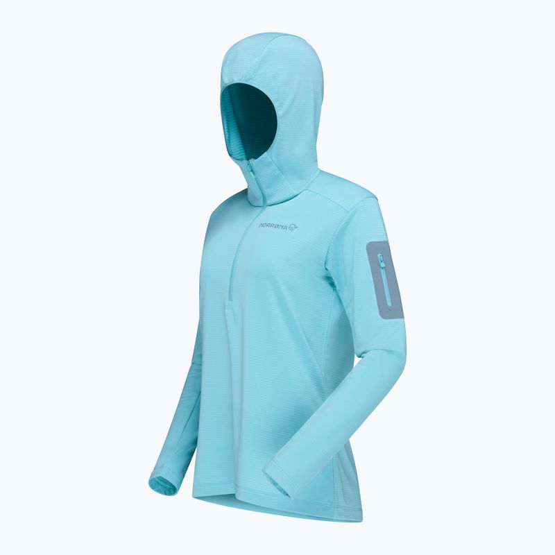 Damen-Trekkingsweatshirt NORRONA Falketind Warm1 Hood aqua haze/trooper 7