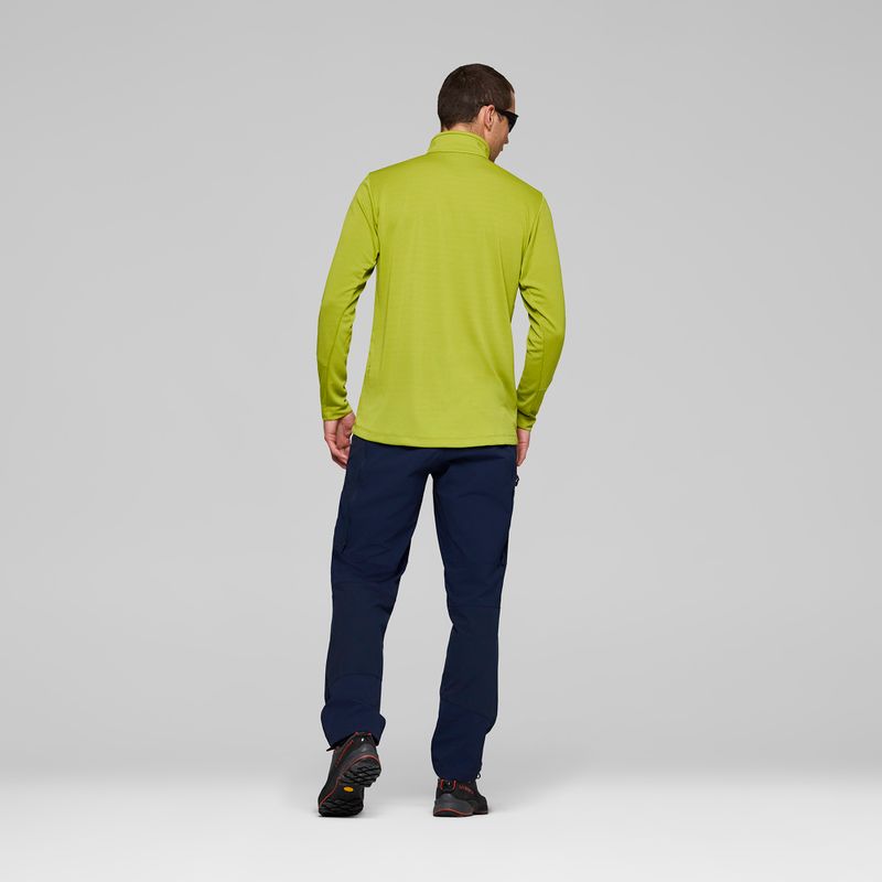 Herren-Trekkingsweatshirt NORRONA Femund Warm1 Zip Neck golden lime/olive night 3