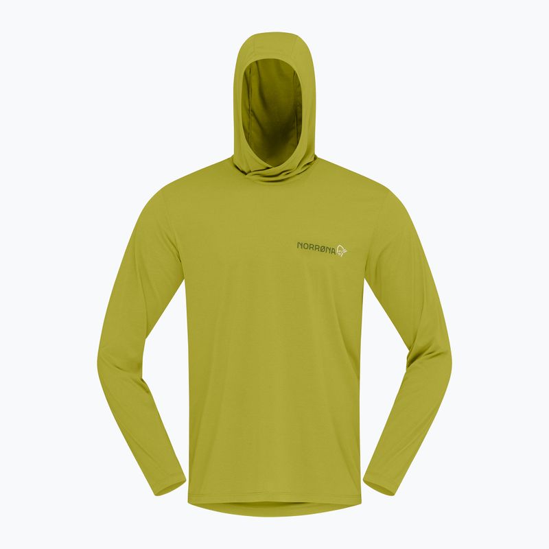Herren-Trekkingsweatshirt NORRONA Femund Tech Hood golden lime 6