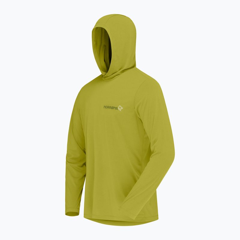 Herren-Trekkingsweatshirt NORRONA Femund Tech Hood golden lime 8